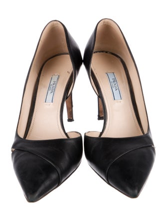 Prada Leather D'Orsay Pumps