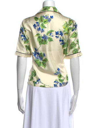 Prada 2019 Silk Button-Up Top