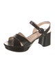 Prada Saffiano Leather Slingback Sandals