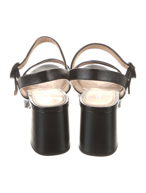 Prada Saffiano Leather Slingback Sandals