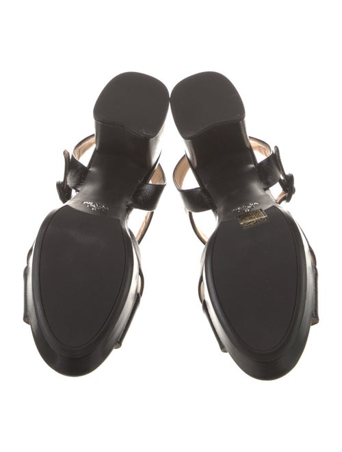 Prada Saffiano Leather Slingback Sandals