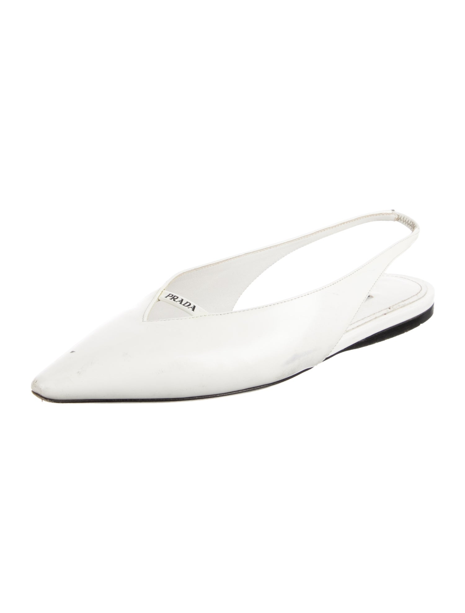 Prada Patent Leather Slingback Flats