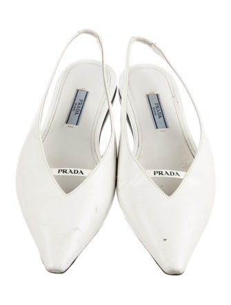 Prada Patent Leather Slingback Flats