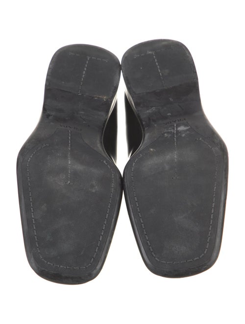 Prada Patent Leather Embroidered Accent Loafers