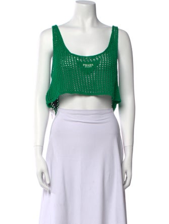 Prada 2022 Scoop Neck Crop Top