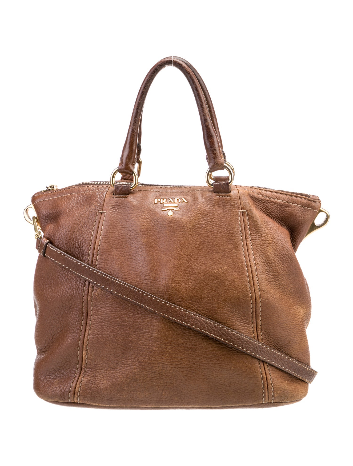 Prada Leather Top Handle Bag