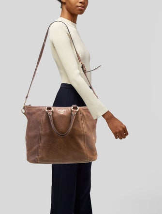 Prada Leather Top Handle Bag