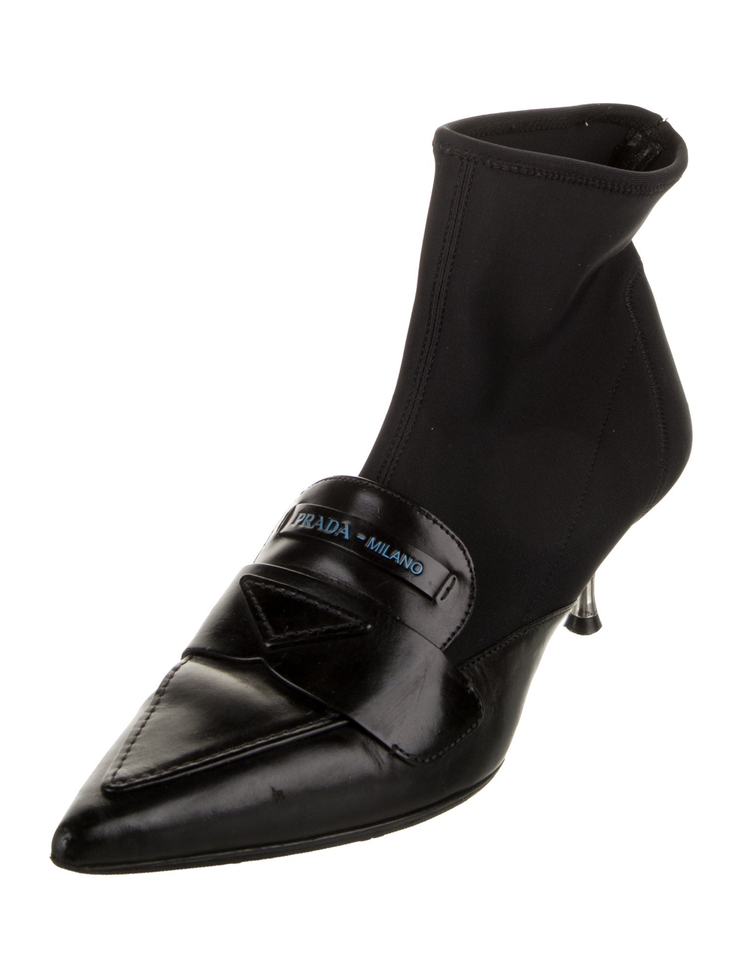 Prada Leather Sock Boots