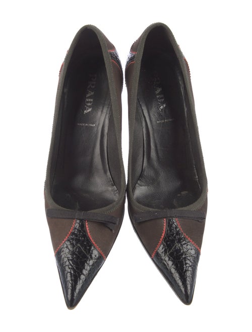 Prada Suede Patterned Pumps