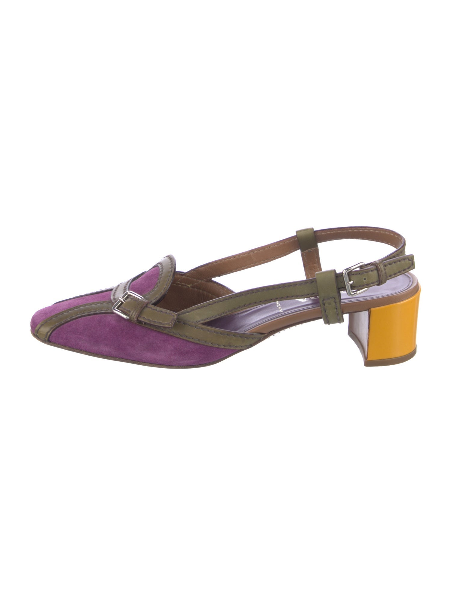 Prada Suede Slingback Sandals
