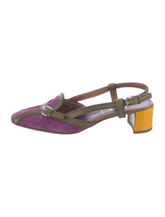 Prada Suede Slingback Sandals