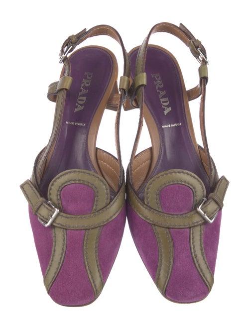 Prada Suede Slingback Sandals