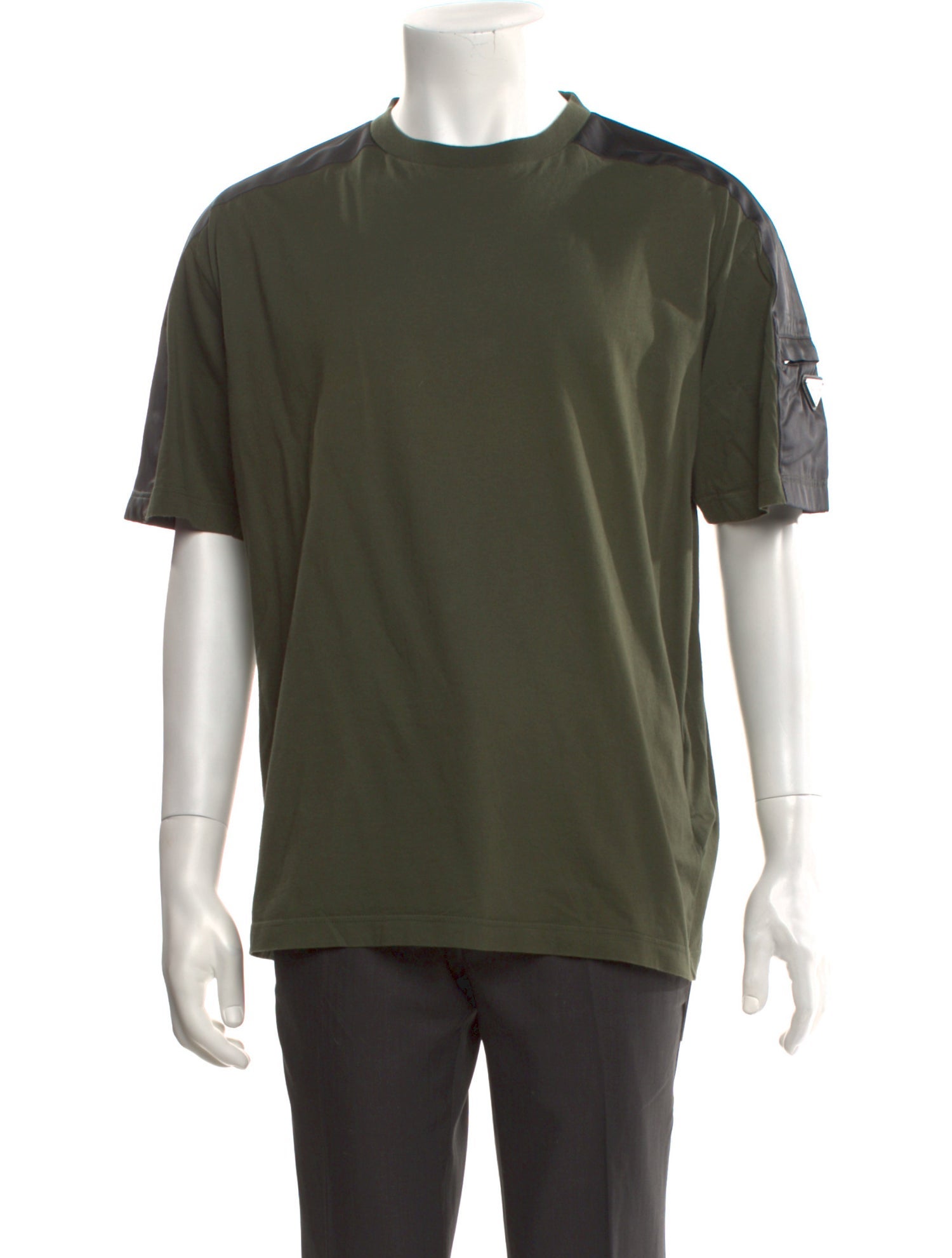 Prada 2019 Enameled Metal Triangle T-Shirt