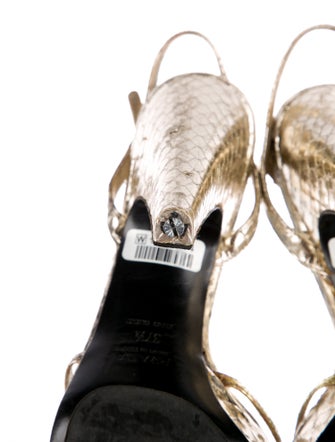 Prada Snakeskin Colorblock Pattern Sandals