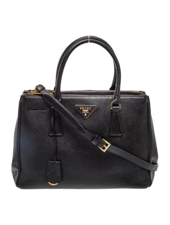 Prada Saffiano Lux Leather Galleria Double Zip Small