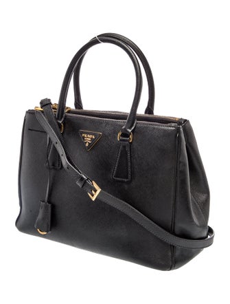Prada Saffiano Lux Leather Galleria Double Zip Small
