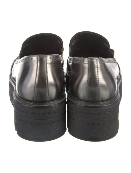 Prada Patent Leather Lasercut Accents Loafers