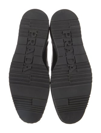 Prada Patent Leather Lasercut Accents Loafers
