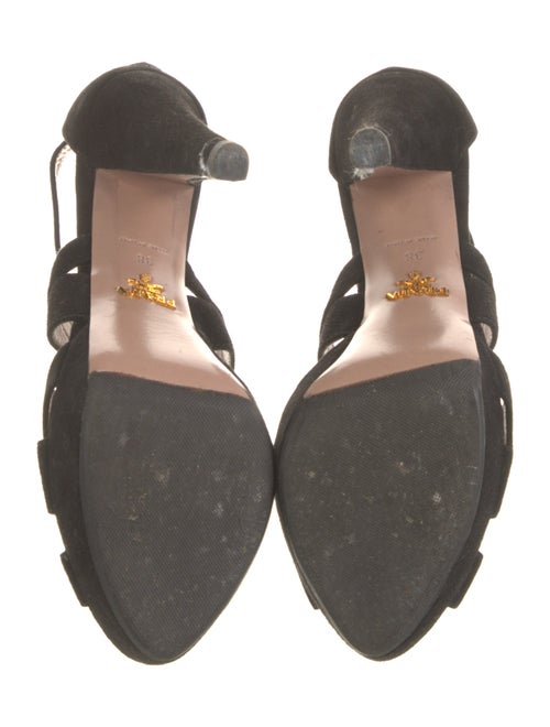 Prada Suede Cutout Accent Sandals
