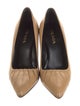 Prada Leather Pleated Accents Pumps