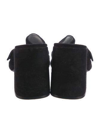 Prada Suede Studded Accents Slides