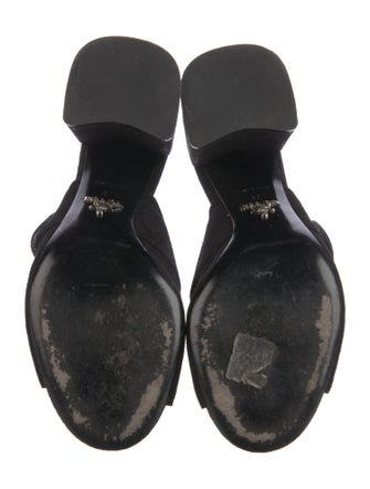 Prada Suede Studded Accents Slides
