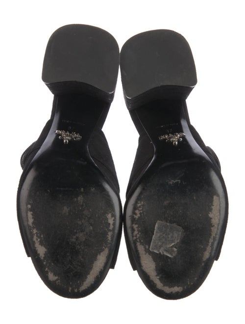 Prada Suede Studded Accents Slides