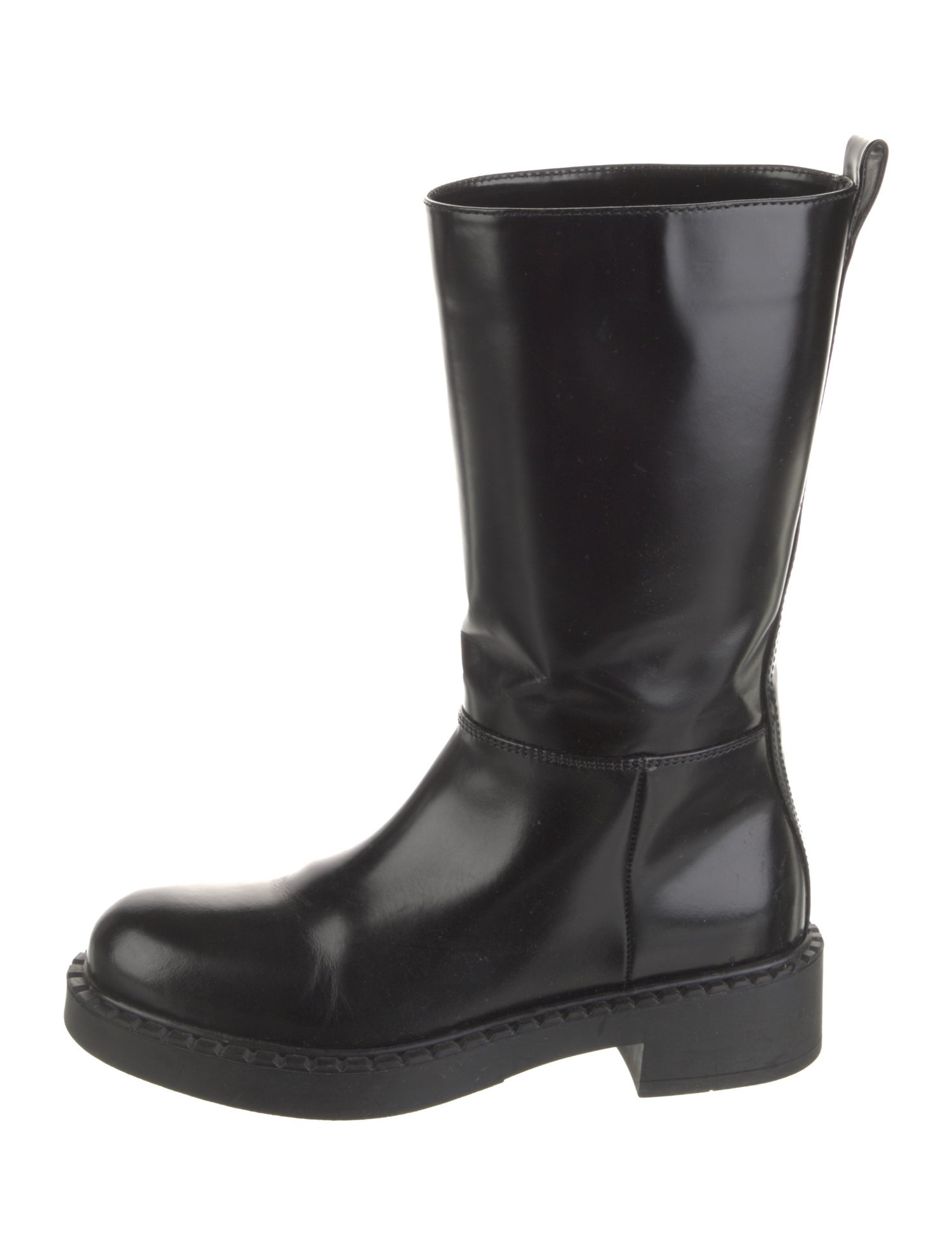 Prada Leather Rain Boots