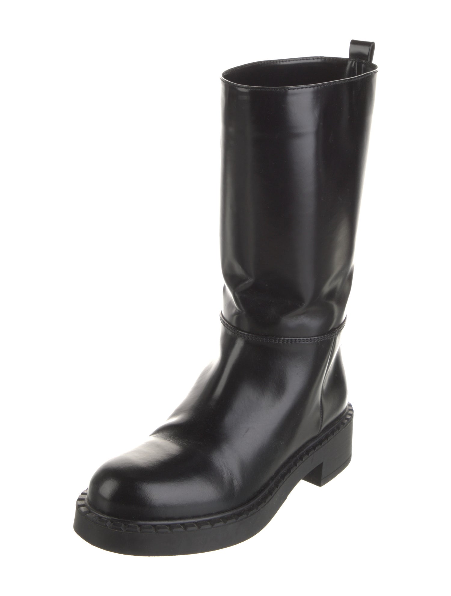 Prada Leather Rain Boots