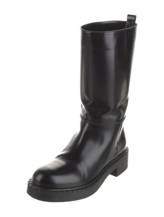 Prada Leather Rain Boots