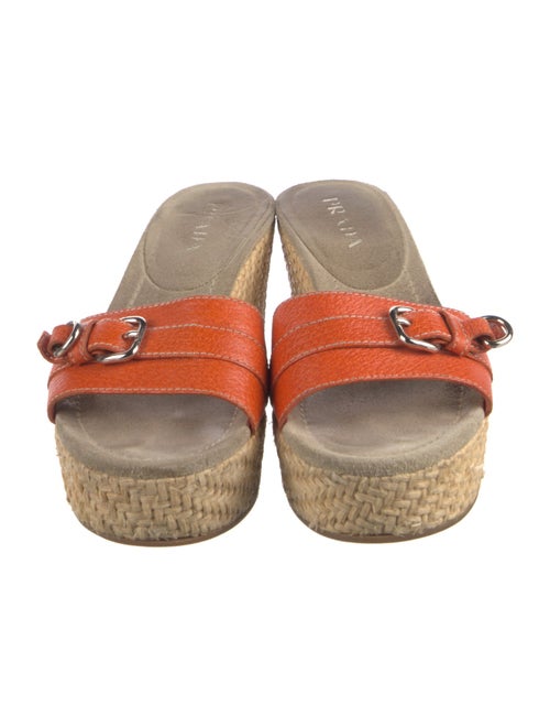 Prada Leather Colorblock Pattern Espadrilles