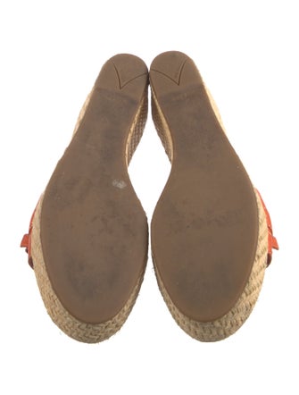 Prada Leather Colorblock Pattern Espadrilles