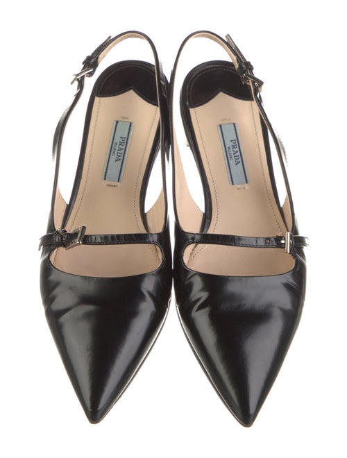 Prada Leather Slingback Flats