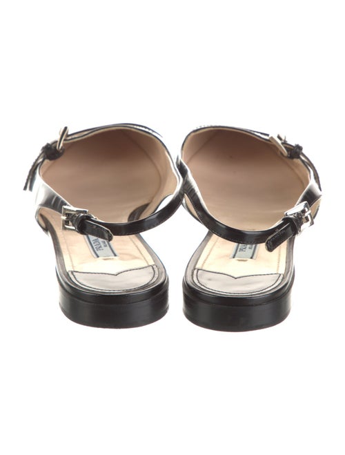 Prada Leather Slingback Flats