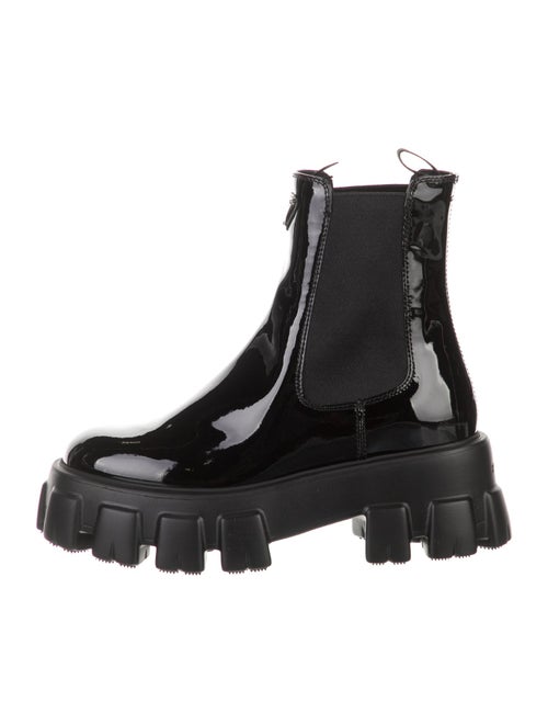 Prada Patent Leather Chelsea Boots