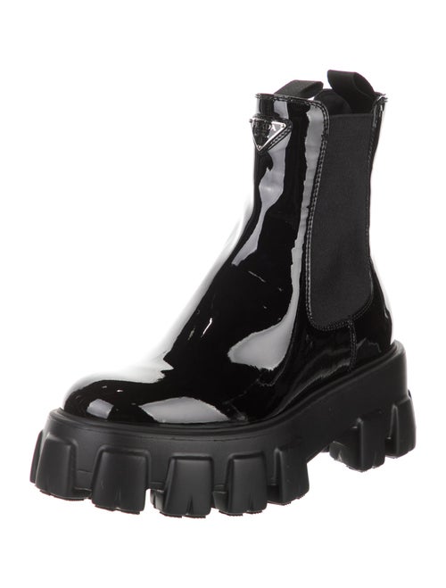 Prada Patent Leather Chelsea Boots