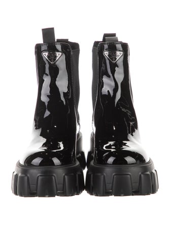 Prada Patent Leather Chelsea Boots