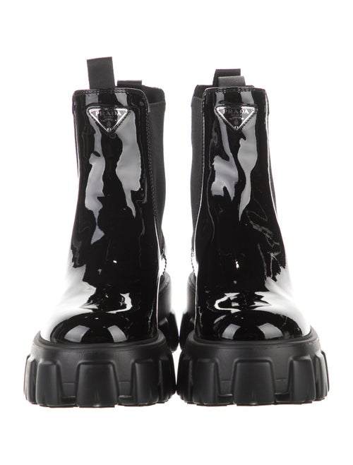 Prada Patent Leather Chelsea Boots