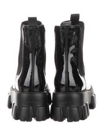 Prada Patent Leather Chelsea Boots