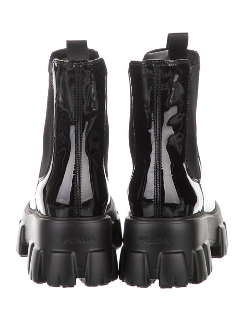 Prada Patent Leather Chelsea Boots