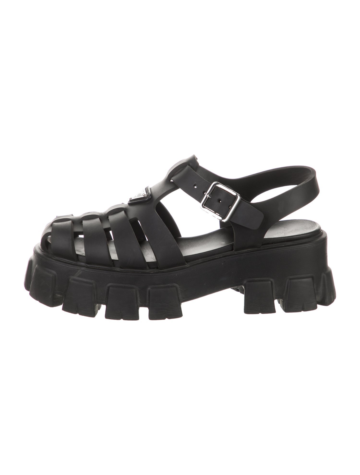 Prada Rubber Slingback Sandals