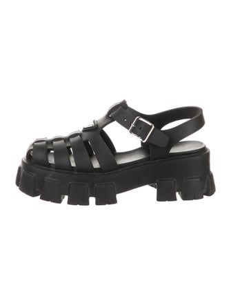 Prada Rubber Slingback Sandals