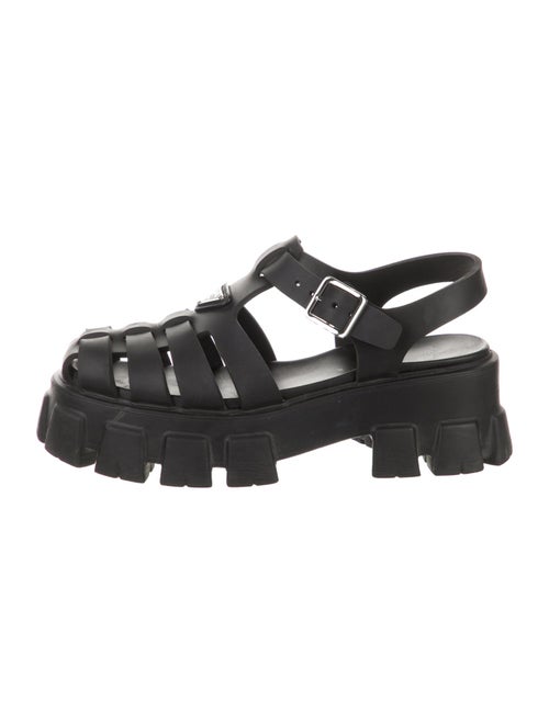 Prada Rubber Slingback Sandals