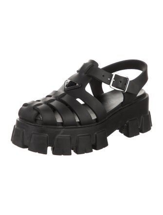 Prada Rubber Slingback Sandals