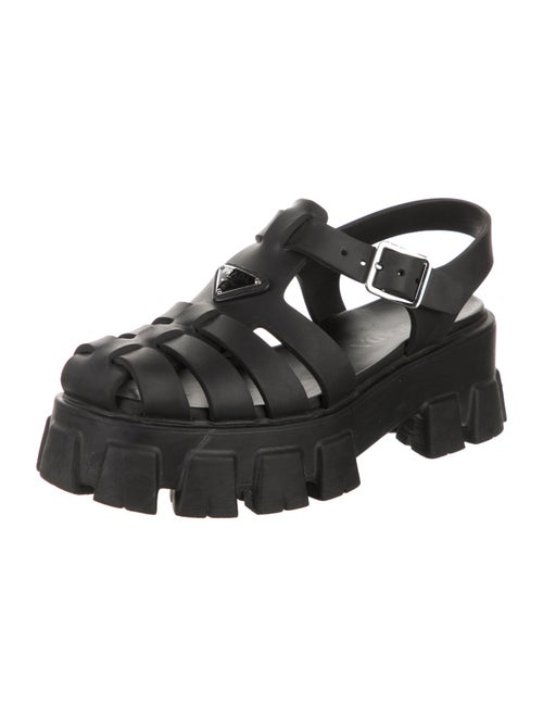 Prada Rubber Slingback Sandals