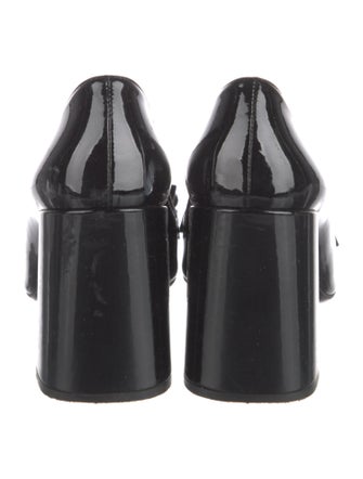 Prada Patent Leather Chain-Link Accents Pumps