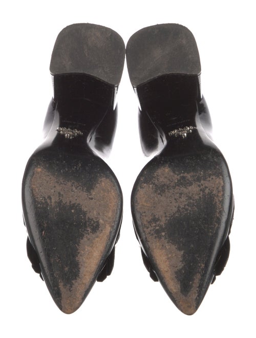 Prada Patent Leather Chain-Link Accents Pumps