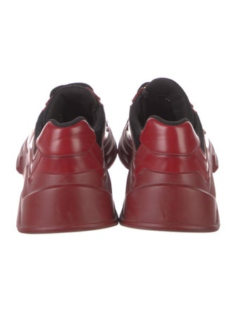 Prada Leather Mesh Accents Sneakers