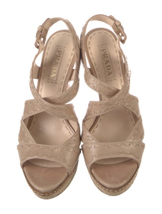 Prada Leather Slingback Sandals