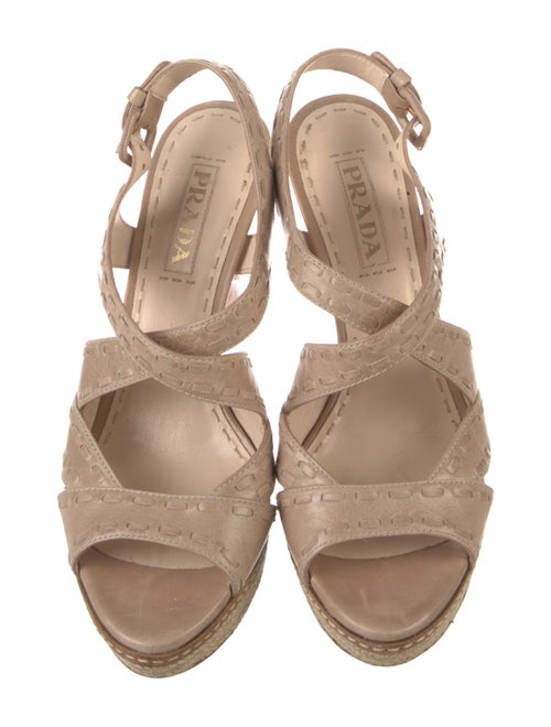 Prada Leather Slingback Sandals